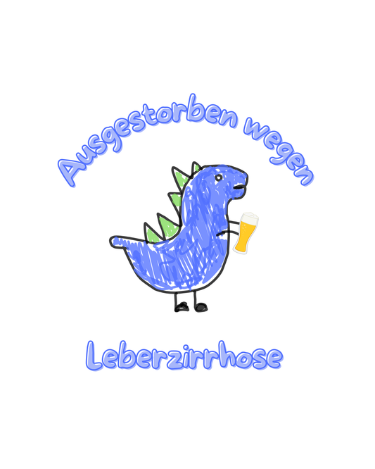 Ausgestorben Dino Blau - Premium Shirt