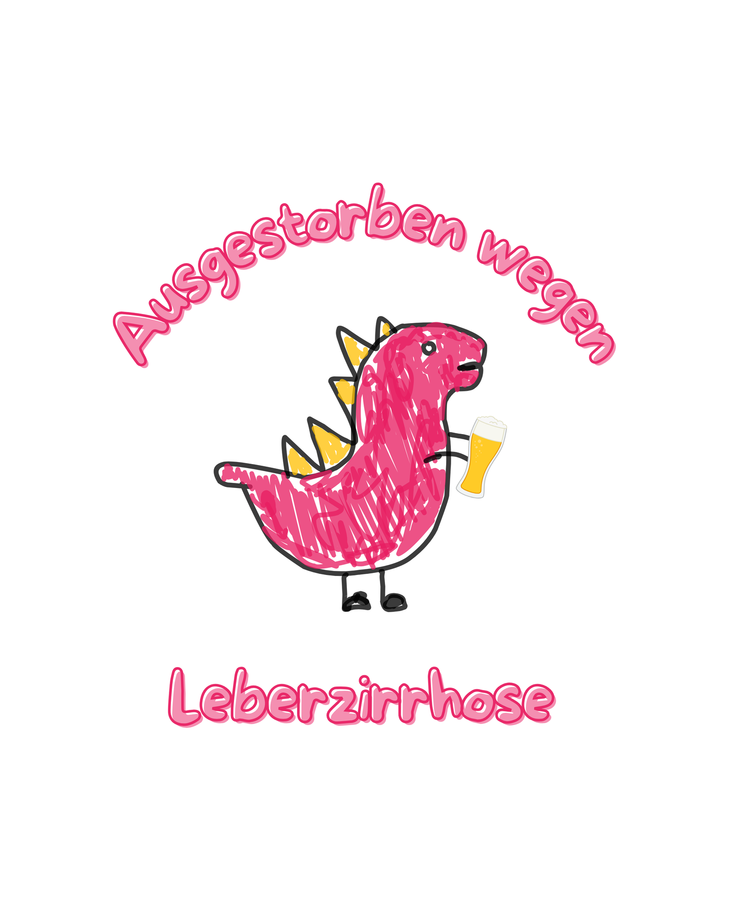 Ausgestorben Dino Pink - Premium Shirt